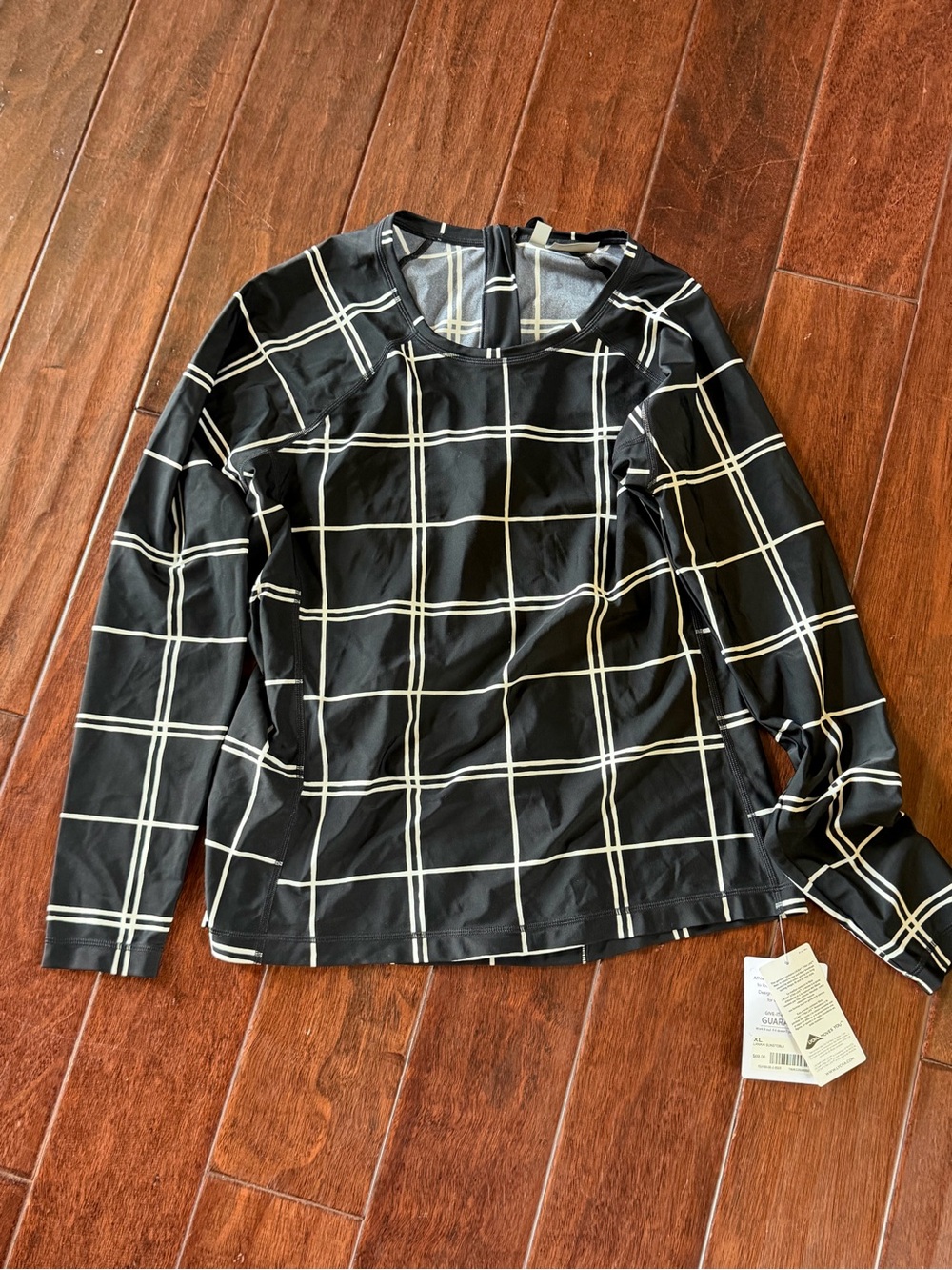 🏄‍♀️ NWT Athleta Lanikai Sunstone  Swim Top – Windowpane Black (XL) 🏄‍♀️